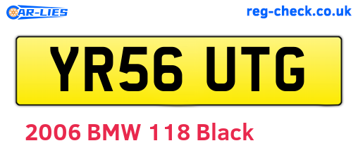 YR56UTG are the vehicle registration plates.