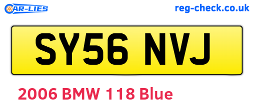 SY56NVJ are the vehicle registration plates.