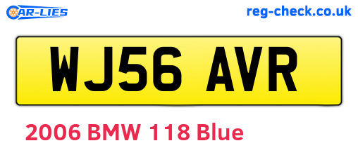 WJ56AVR are the vehicle registration plates.