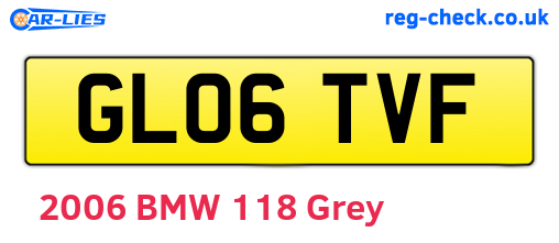 GL06TVF are the vehicle registration plates.