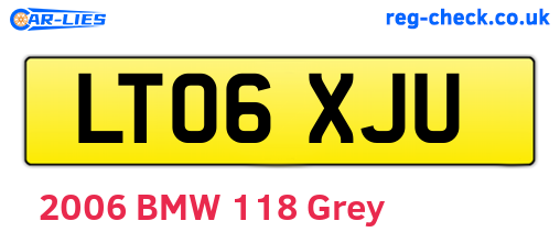 LT06XJU are the vehicle registration plates.