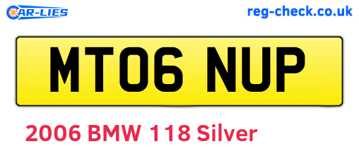 MT06NUP are the vehicle registration plates.