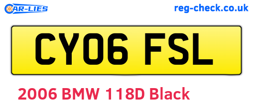 CY06FSL are the vehicle registration plates.