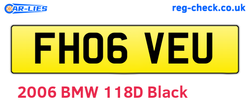 FH06VEU are the vehicle registration plates.