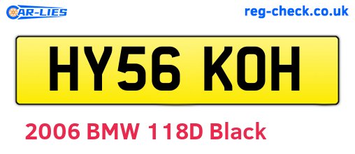 HY56KOH are the vehicle registration plates.