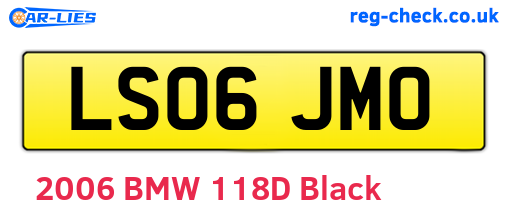 LS06JMO are the vehicle registration plates.