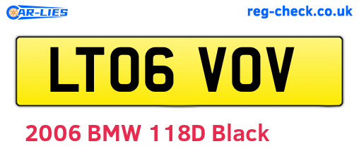 LT06VOV are the vehicle registration plates.