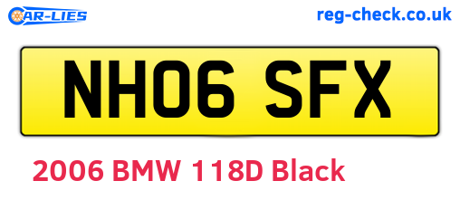 NH06SFX are the vehicle registration plates.