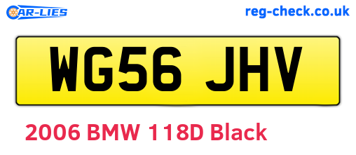 WG56JHV are the vehicle registration plates.
