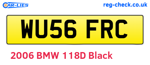 WU56FRC are the vehicle registration plates.