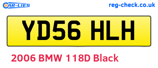 YD56HLH are the vehicle registration plates.