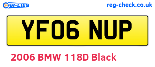 YF06NUP are the vehicle registration plates.