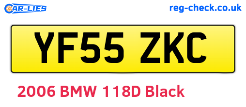 YF55ZKC are the vehicle registration plates.