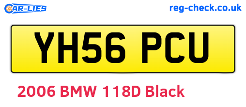 YH56PCU are the vehicle registration plates.