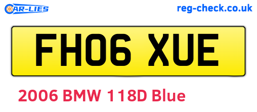 FH06XUE are the vehicle registration plates.
