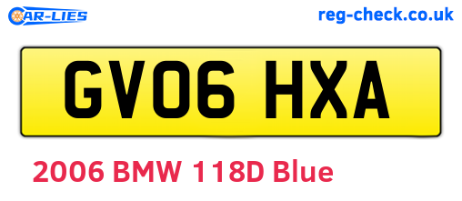 GV06HXA are the vehicle registration plates.