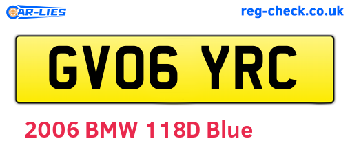 GV06YRC are the vehicle registration plates.