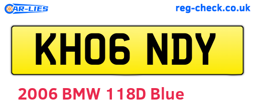 KH06NDY are the vehicle registration plates.