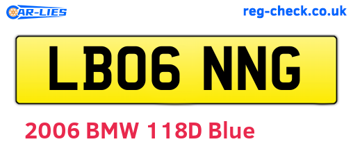 LB06NNG are the vehicle registration plates.