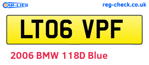 LT06VPF are the vehicle registration plates.