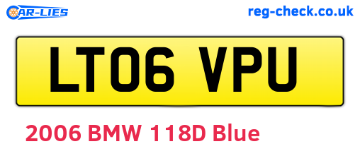 LT06VPU are the vehicle registration plates.
