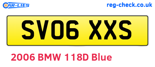 SV06XXS are the vehicle registration plates.