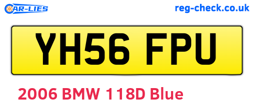 YH56FPU are the vehicle registration plates.