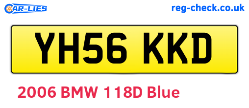 YH56KKD are the vehicle registration plates.