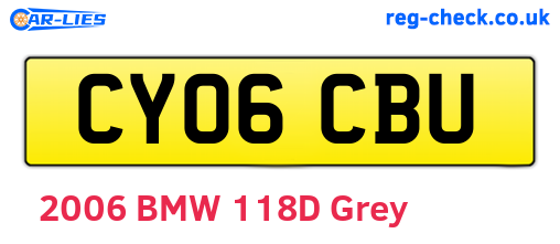 CY06CBU are the vehicle registration plates.