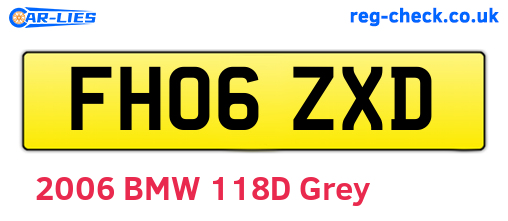 FH06ZXD are the vehicle registration plates.