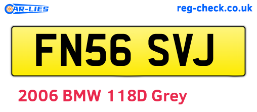 FN56SVJ are the vehicle registration plates.