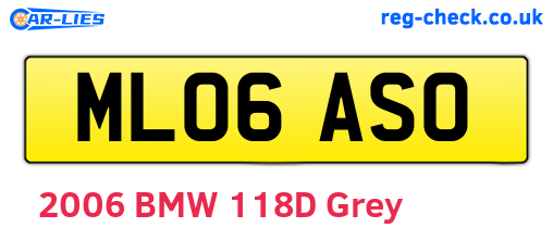 ML06ASO are the vehicle registration plates.