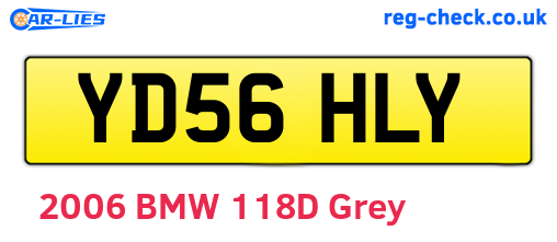 YD56HLY are the vehicle registration plates.