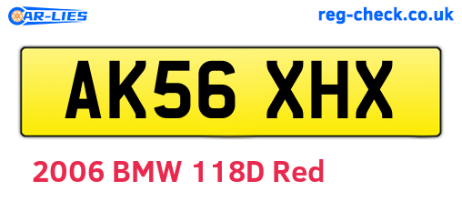 AK56XHX are the vehicle registration plates.