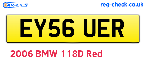 EY56UER are the vehicle registration plates.