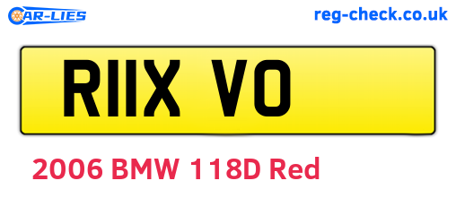 R11XVO are the vehicle registration plates.