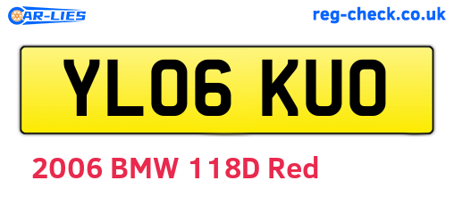 YL06KUO are the vehicle registration plates.