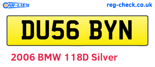 DU56BYN are the vehicle registration plates.