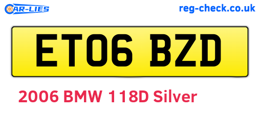 ET06BZD are the vehicle registration plates.