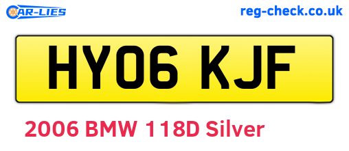 HY06KJF are the vehicle registration plates.