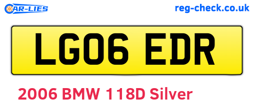 LG06EDR are the vehicle registration plates.