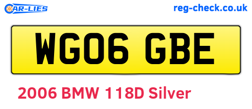 WG06GBE are the vehicle registration plates.