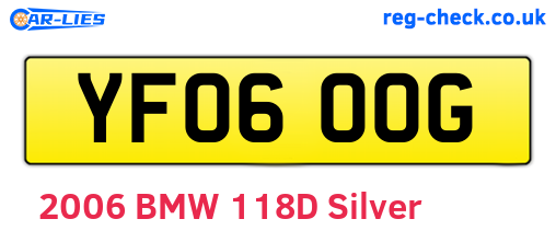YF06OOG are the vehicle registration plates.
