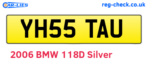 YH55TAU are the vehicle registration plates.