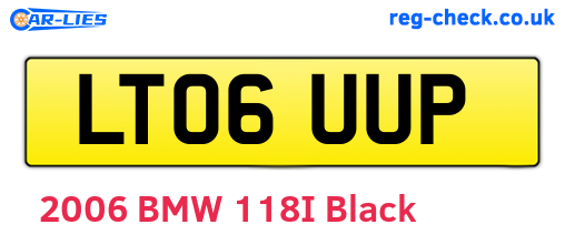 LT06UUP are the vehicle registration plates.