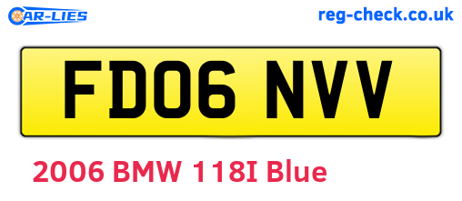 FD06NVV are the vehicle registration plates.