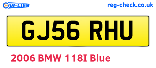 GJ56RHU are the vehicle registration plates.