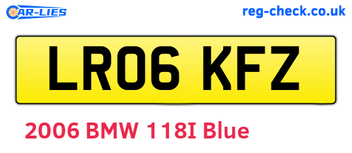 LR06KFZ are the vehicle registration plates.