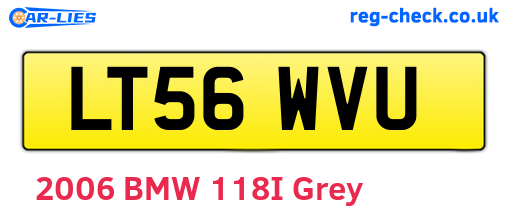 LT56WVU are the vehicle registration plates.