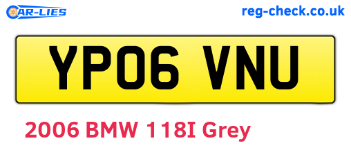 YP06VNU are the vehicle registration plates.
